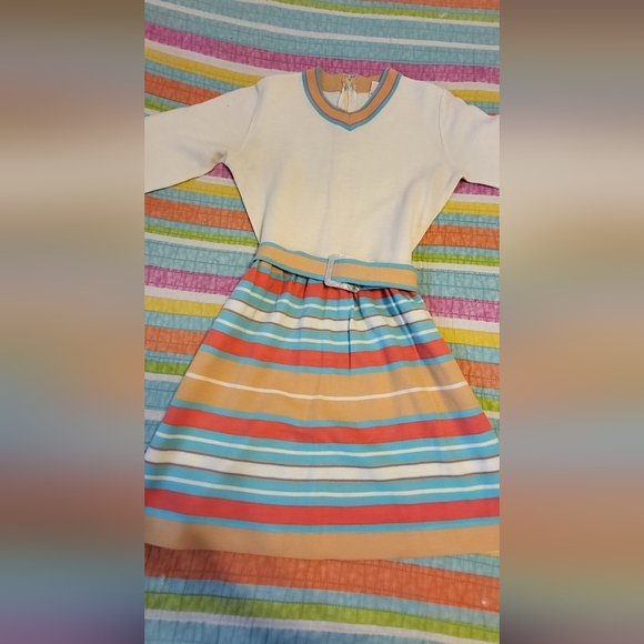 The Red Eye 60's Metro Mod Striped Dress - Picture 8 of 9